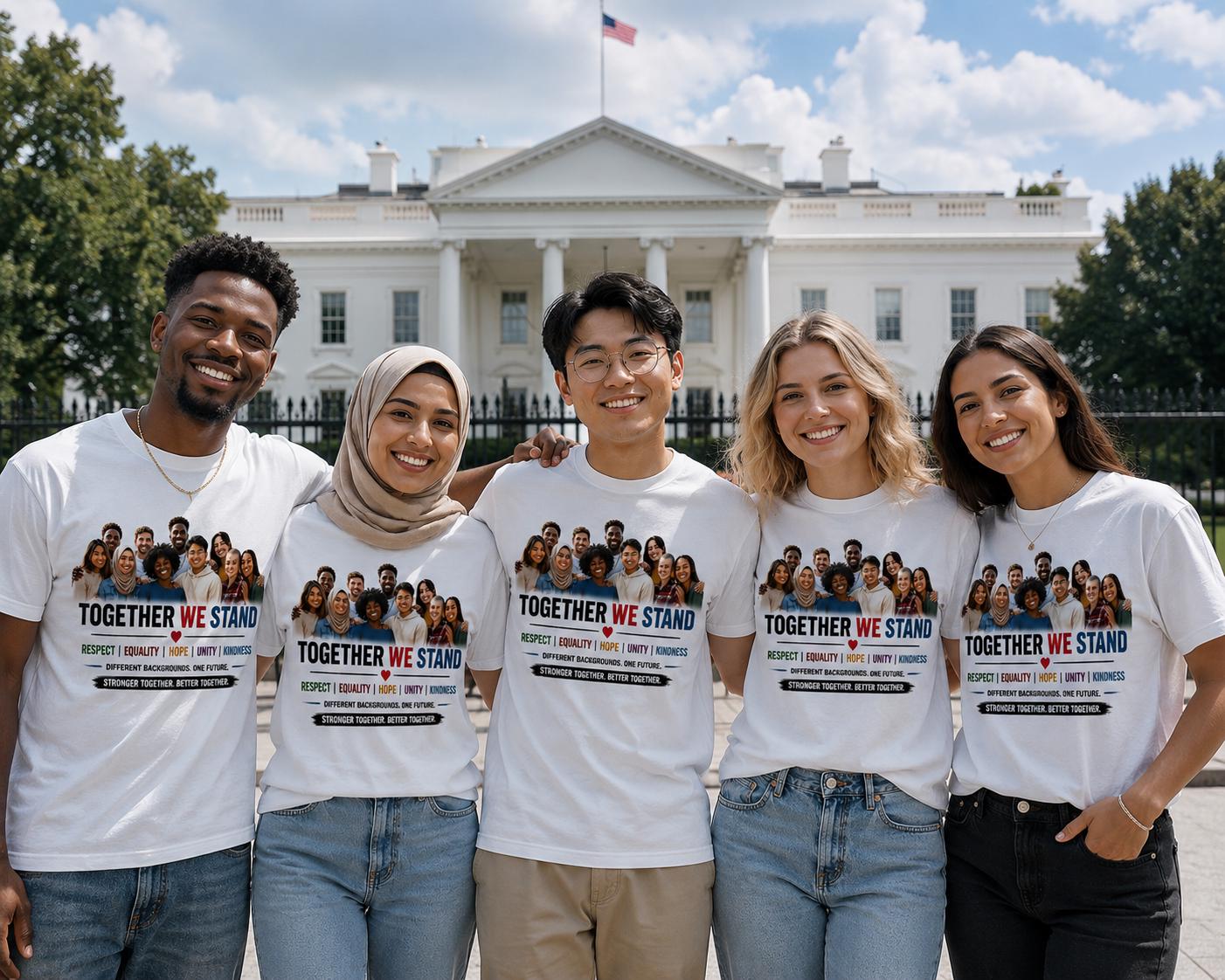 Together We Stand Shirt | Unity, Equality, Hope Graphic Tee